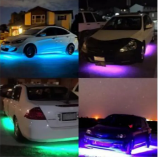 Car & Bike RGB Strip Light Waterproof Flasher Strobe (2 pcs) (random color)