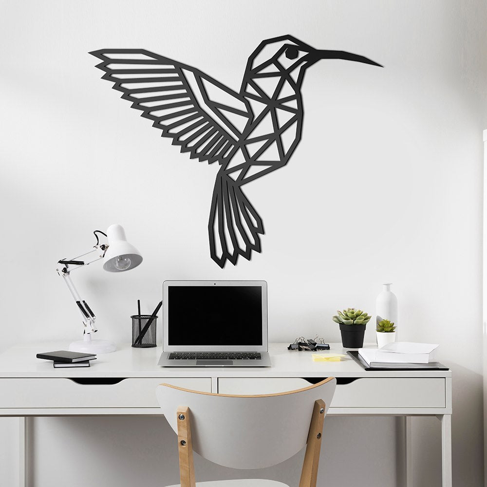 Birds art Wall hanging decorations MDF wood material Black color
