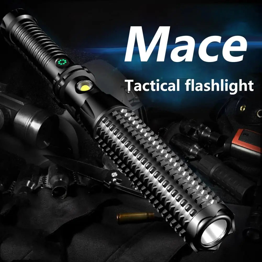 Tactical Rechargeable Flashlight | Outdoor Self defense LED Flashlight | Multipurpose Emergency Equipment