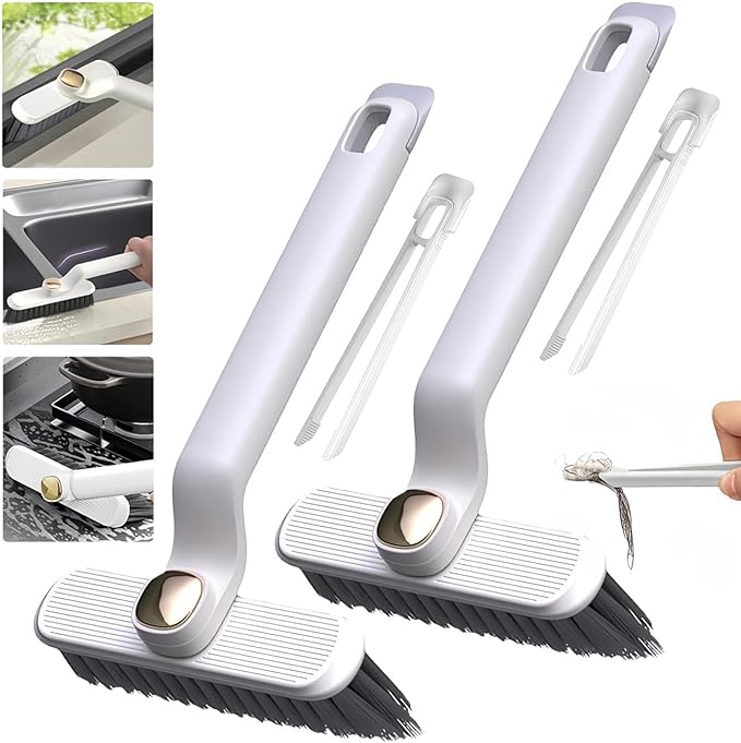 Multi-Function 360 Degree Rotating Crevice Cleaning Brush, Household Hard Bristle Crevice Gap Cleaning Tool (Random color)