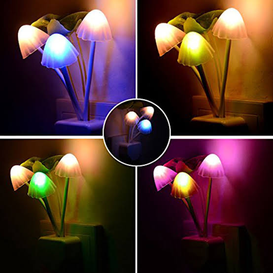 Mushroom LED Night Light For Home ( random color )