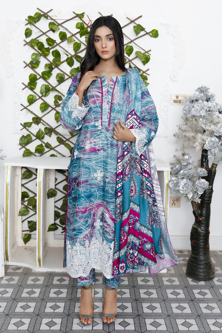 RIPPLE COLLECTION Unstitched 3 PIECES PRINTED EMBROIDERED KHADDAR COLLECTION Party Wear | winter 23