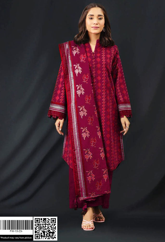 Alkaram Vintax Peach Unstitched l 3 PIECES Casual Wear | Winter 23