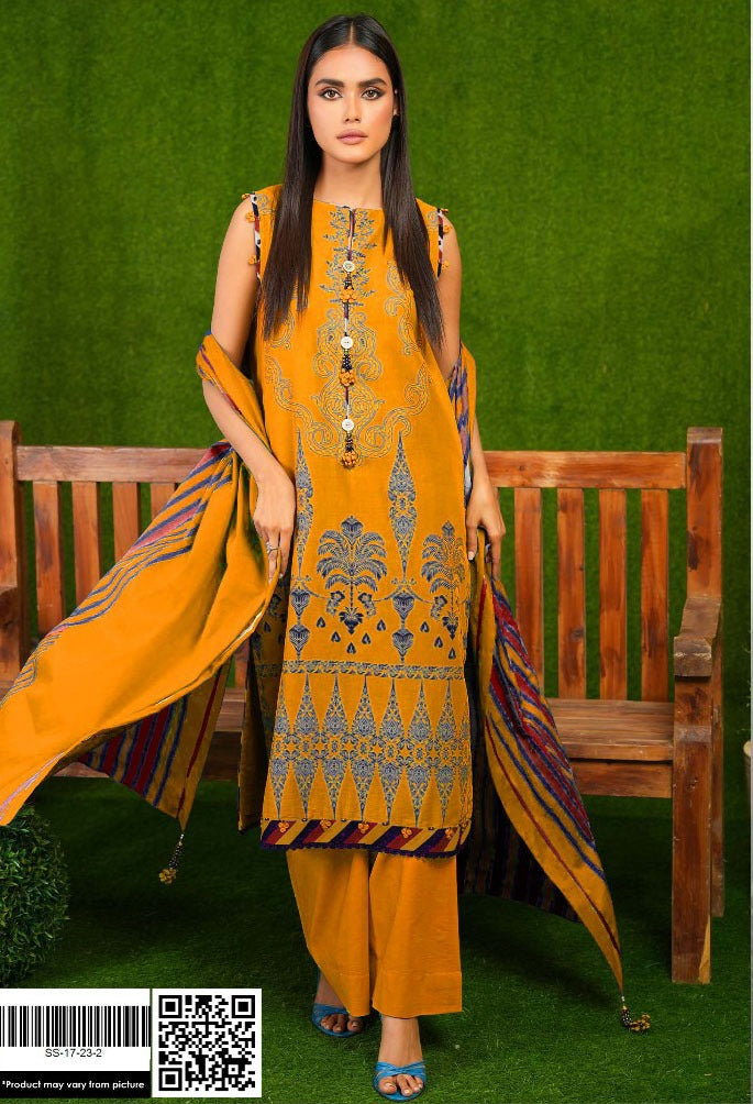 Alkaram Vintax Peach Unstitched l 3 PIECES Casual Wear | Winter 23