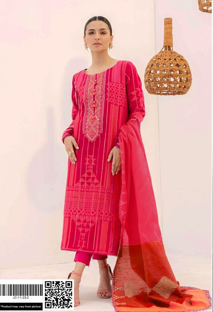 Alkaram Vintax Peach Unstitched l 3 PIECES Casual Wear | Winter 23