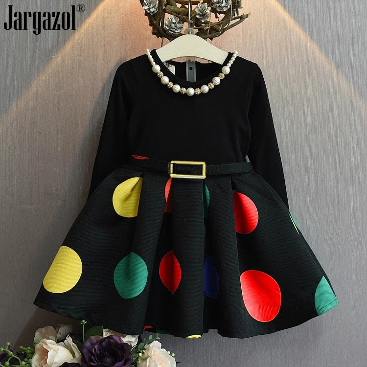 NEW LONG SLEEVES WINTER FROCK FOR GIRLS Colors: Black