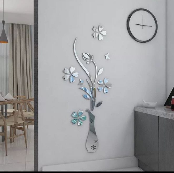 Flower Vase Wall stickers acrylic mirror material 32 inch hight approx