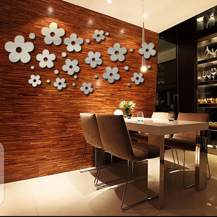 Acrylic mirror wall stickers 5pc set