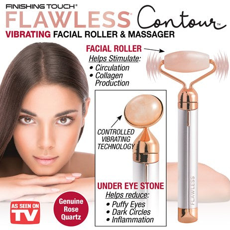Flawless Contour face roller Manual Massage For Women (Cell operated)