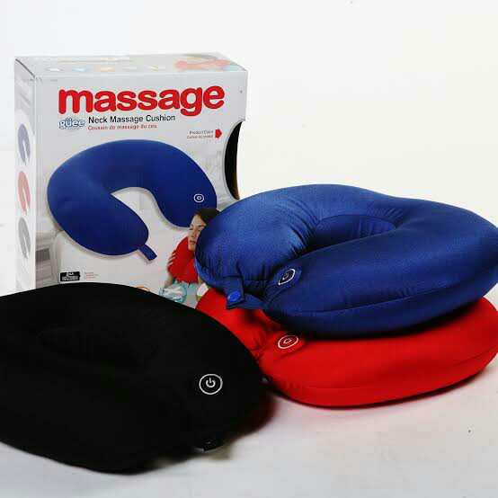Neck pillow massager. cotton fabric (Random Colors) - Each cell operated