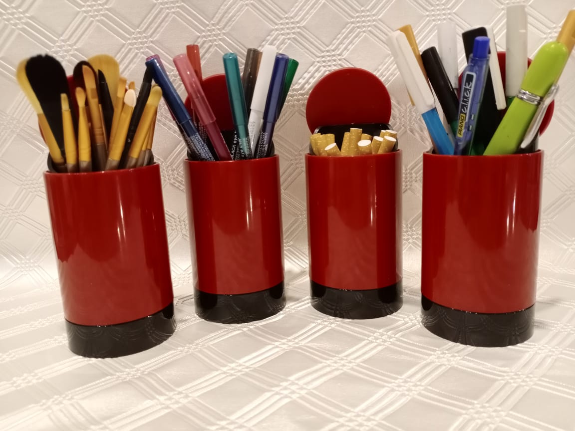 Multi Purpose Pen, Cosmetics, Stationery or Cigarette Holder | Car Mini Dust Bin + Storage Box