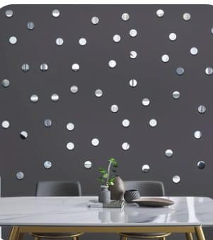 50pcs Acrylic Mirror dott Shape Stickers| Sticker Wedding Decoration Acrylic Mirror