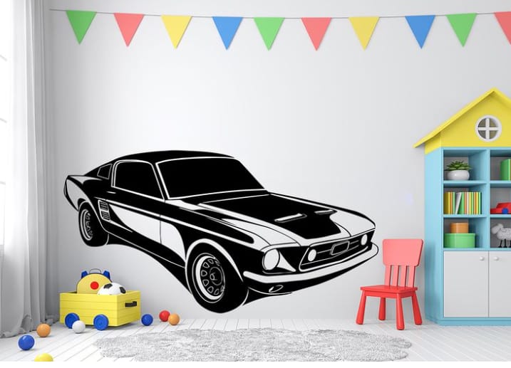 Car Wall decoration Hanging MDF material Black color