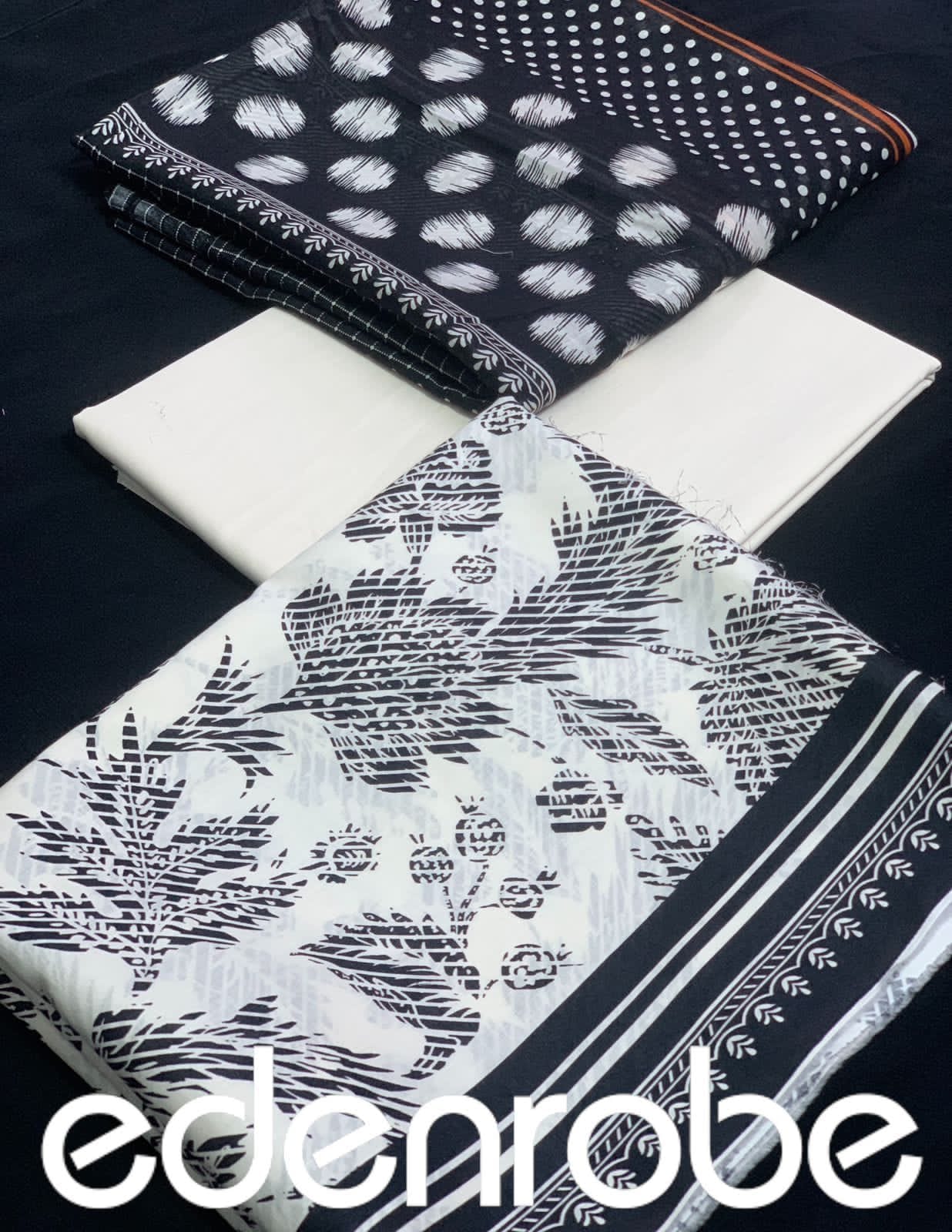 Edenrobe lawn | Unstitched 💯 Original 3pc Printed New Collection