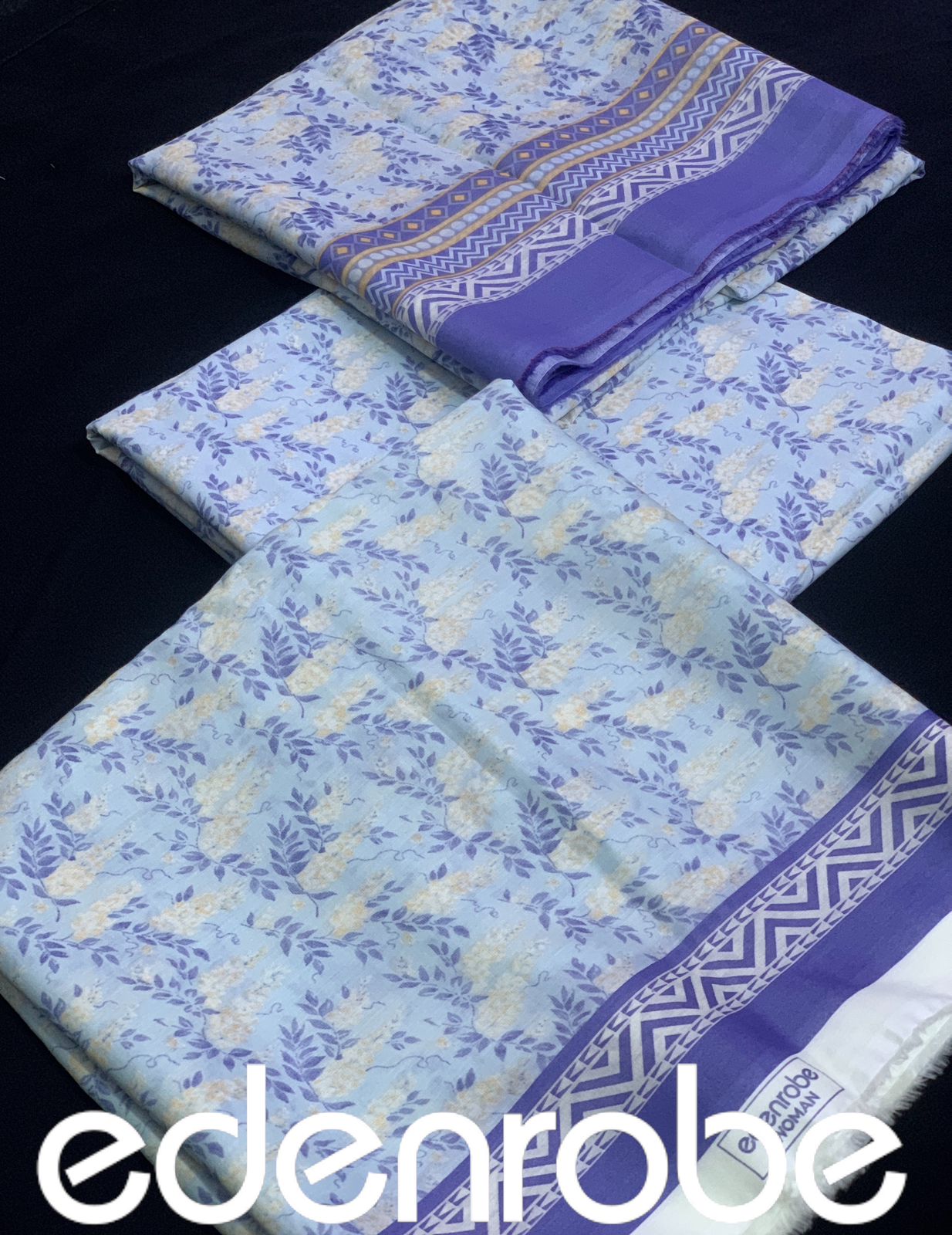 Edenrobe lawn | Unstitched 💯 Original 3pc Printed New Collection