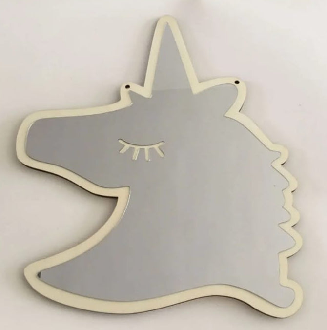 Unicorn shaped acrylic mirror - Kids room decoration