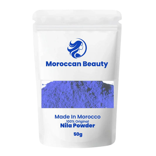 100% Organic Moroccan Blue Nila Powder for Skin Whitening (50 gram)