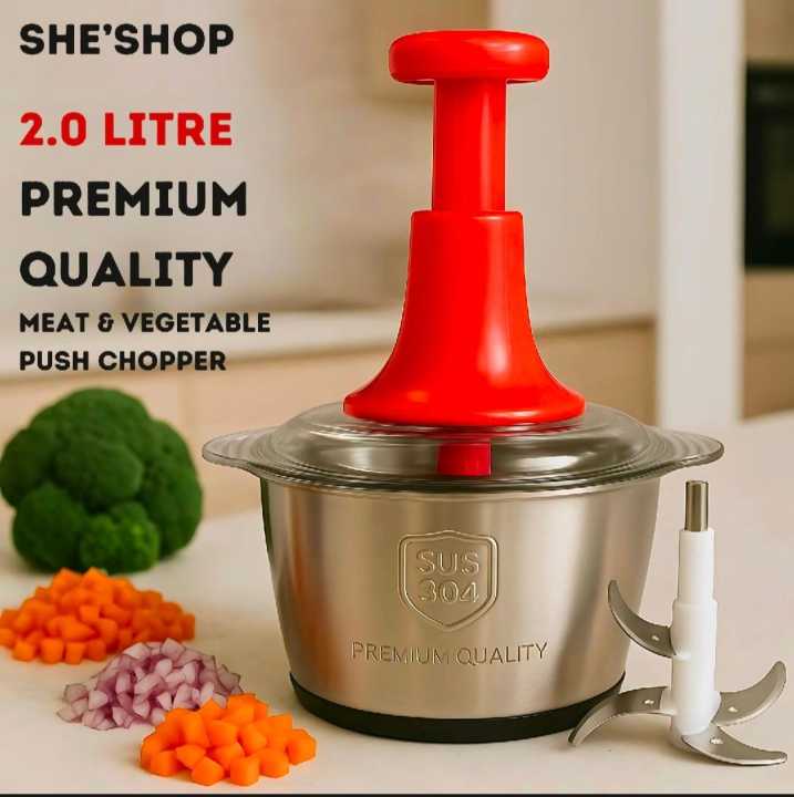 Multifunctional Manual Stainless Steel Bowl Hand Push Chopper