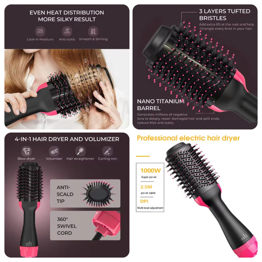 4-in-1 Hair Dryer & Straightener