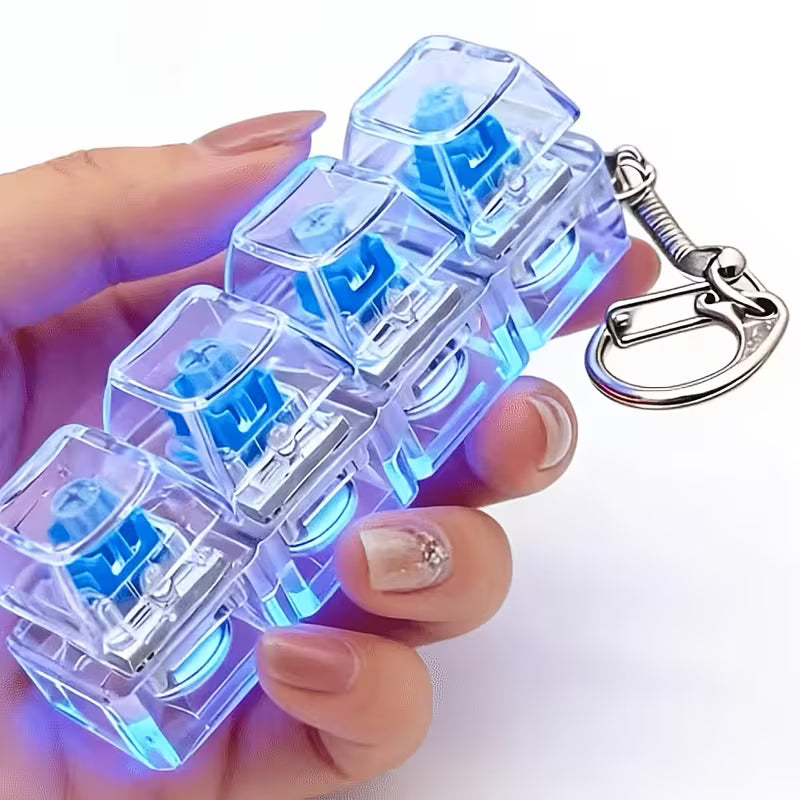 Keyboard Fidget Stress Relief Keychain for Kids & Adults