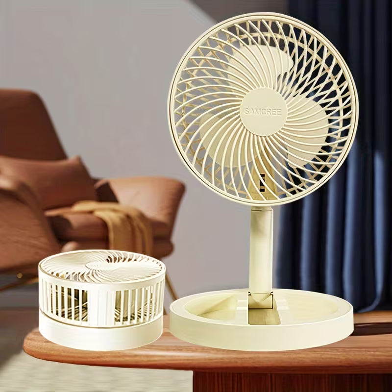 Rechargeable Portable Telescopic Folding Table Fan