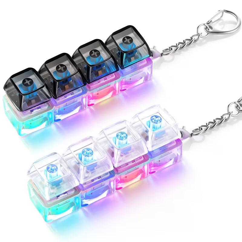 Keyboard Fidget Stress Relief Keychain for Kids & Adults