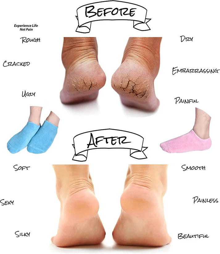 2 Pcs Moisturising Spa Gel Socks