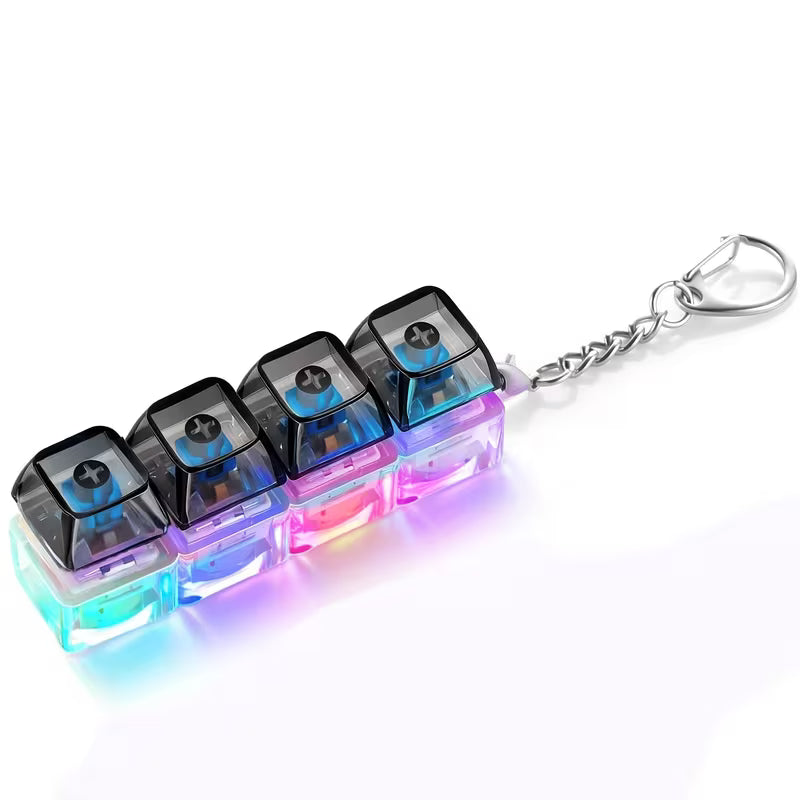 Keyboard Fidget Stress Relief Keychain for Kids & Adults