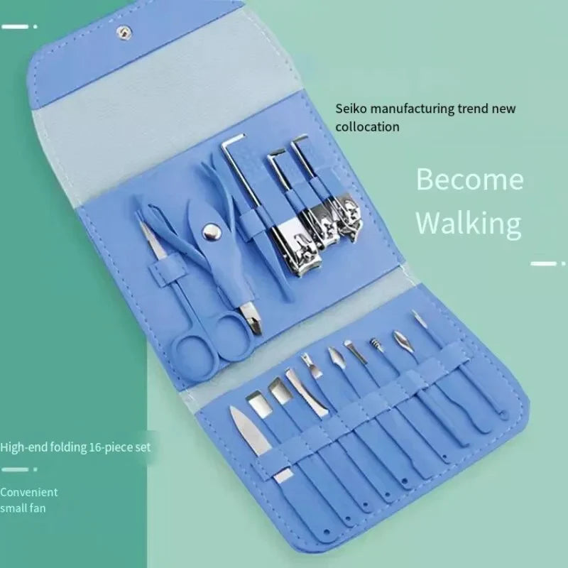 16Pcs Manicure Set Nail Clipper Stainless