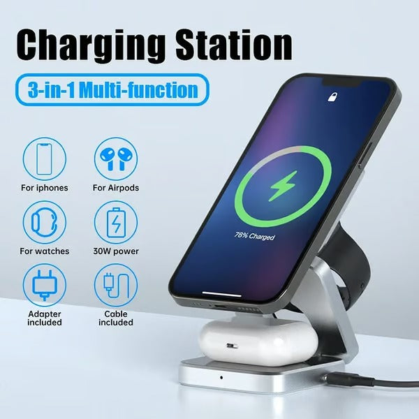 3 in 1 Magnetic Wireless Charger