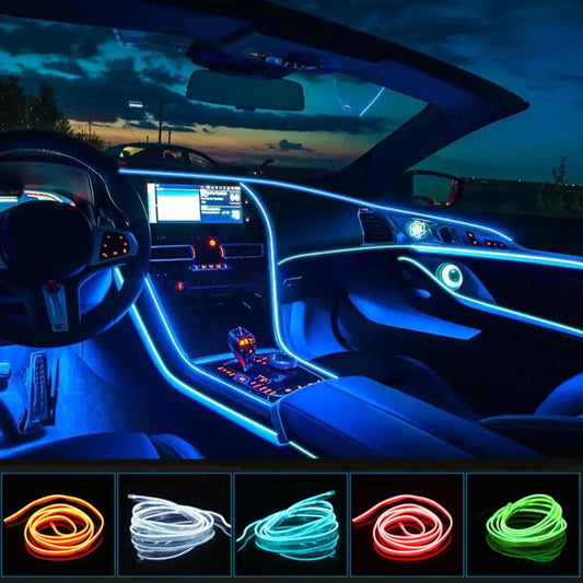 Cool Light EL Wire 3 Meter Dashboard &amp; Interior Decoration (random color)