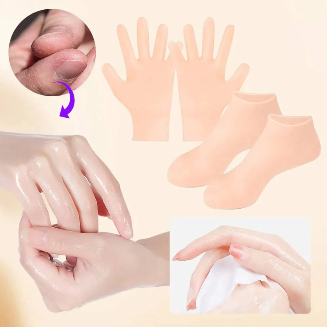 Silicone Moisturizing Socks & Gloves (Premium Quality)