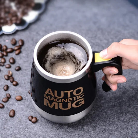 AUTO MAGNETIC MUG 400ML coffee milk mix cups 304 stainless steel ( Battery Operated ) (random color))