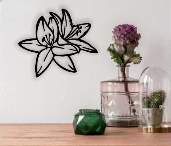 Flowers Wall decorations MDF Wood material