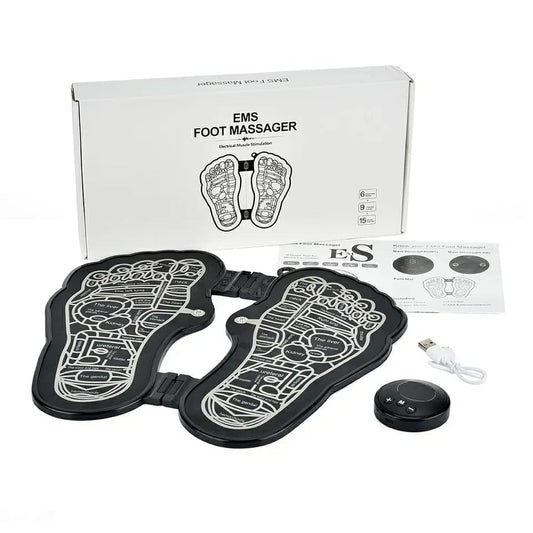 Electric EMS Foot Massager Pad Foldable Foot Massage Mat Feet Muscle Stimulator Improve Blood Circulation Relieve Pain Health