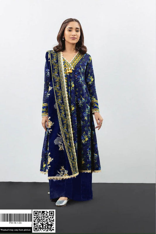 Alkaram Vintax Peach  Unstitched l 3 PIECES Casual Wear | Winter 23