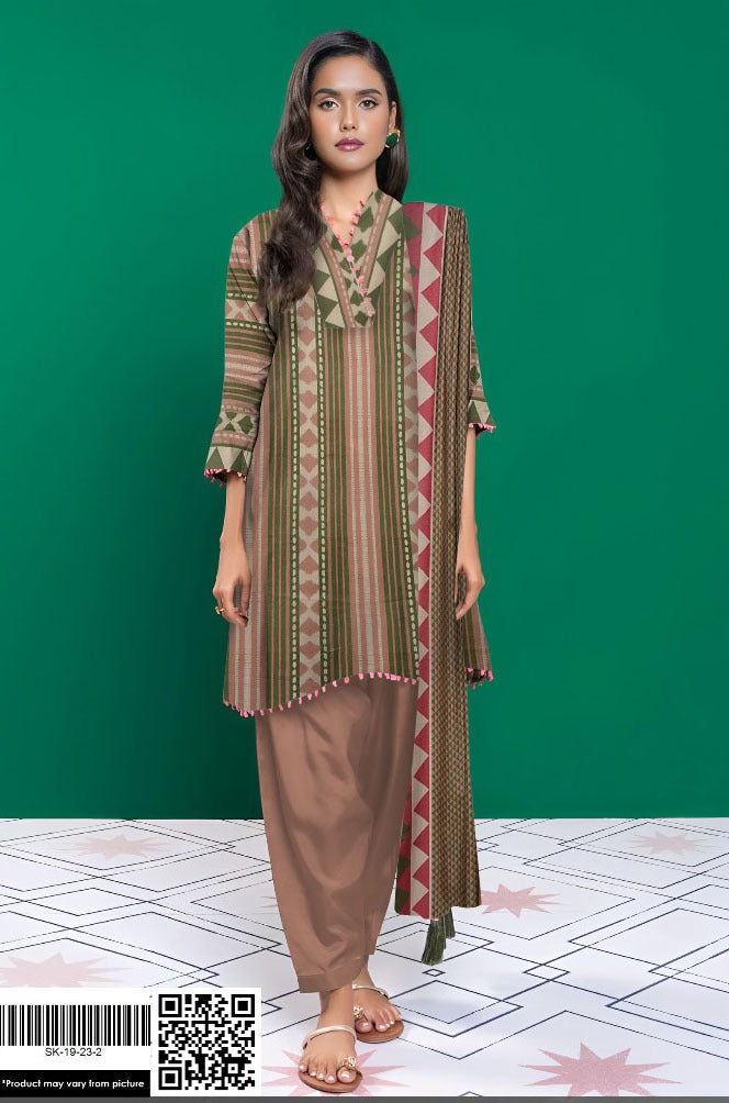 Alkaram Vintax Peach  Unstitched l 3 PIECES Casual Wear | Winter 23