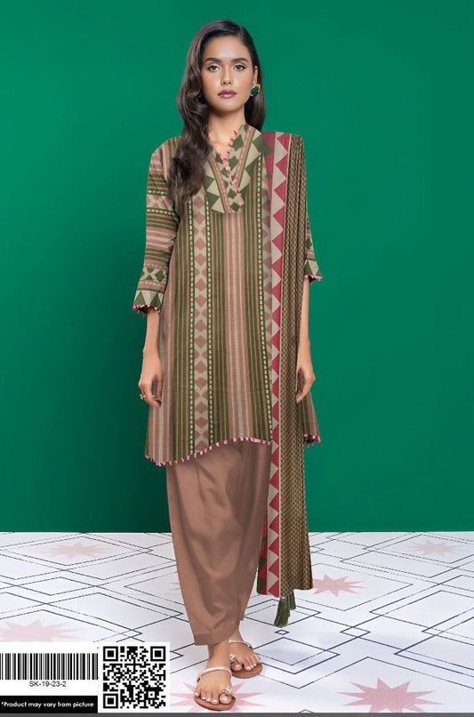 Alkaram Vintax Peach  Unstitched l 3 PIECES Casual Wear | Winter 23