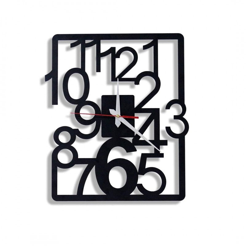BIG Modern Style Rectangle Shape Numbers Wall Clock Wall clock Wooden material.