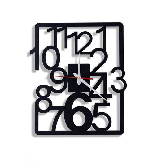 BIG Modern Style Rectangle Shape Numbers Wall Clock Wall clock Wooden material.