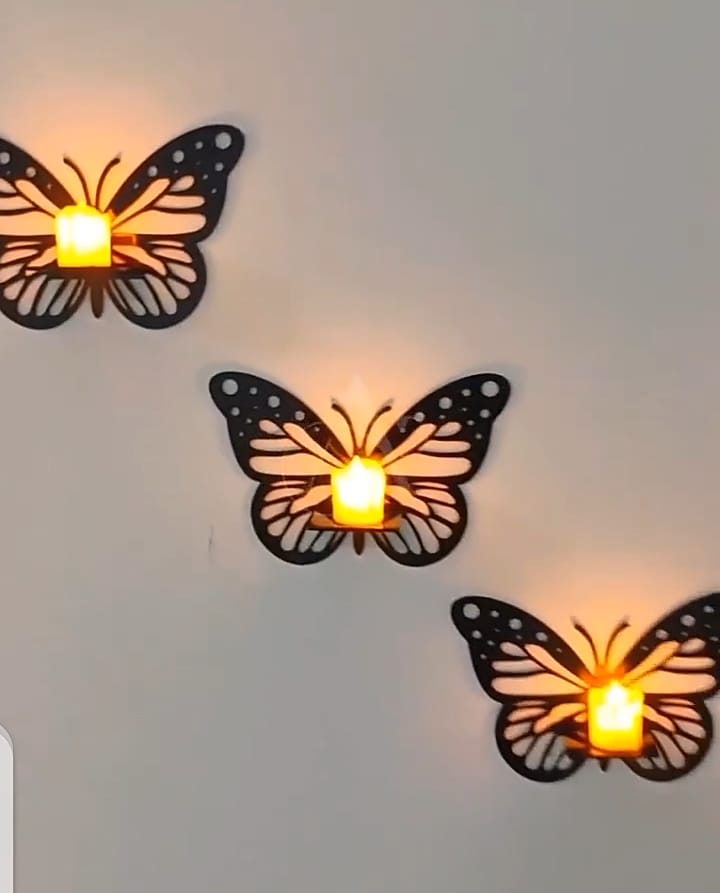 Butterfly wall shelf   3 pcs Set (random color )