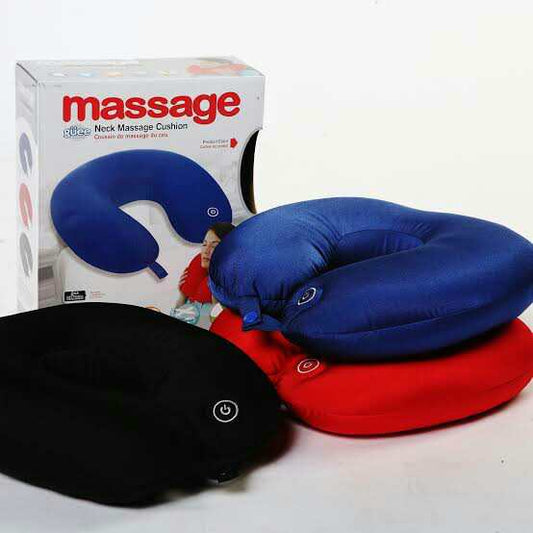 Neck pillow massager. cotton fabric  (Random Colors) - Each  cell operated
