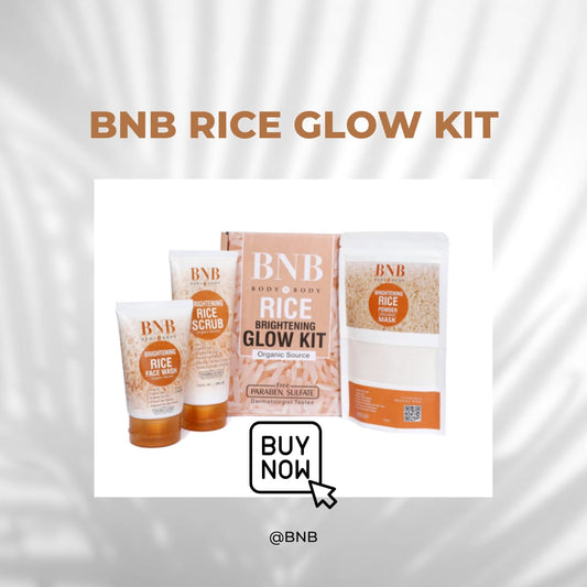 BNB Whitening Rice Extract Bright &amp; Glow Kit (With Box)