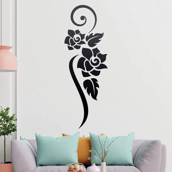 Flower wall stickers MDF Wood material