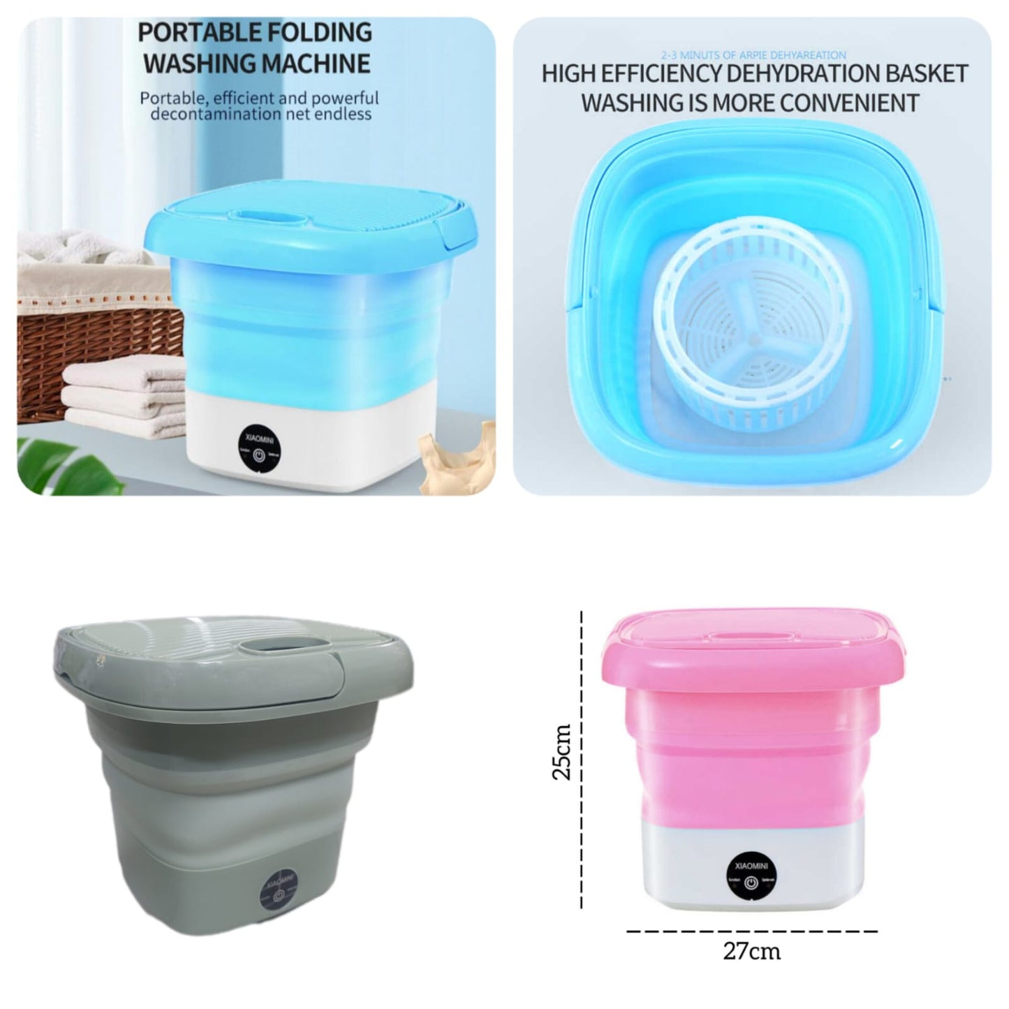 FOLDABLE WASHING MACHINE WITH DRYER