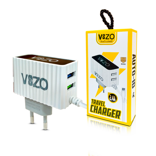 Kw300 2.4A Fast Travel Charger | Android Iphone Phone Charger with Data Cable